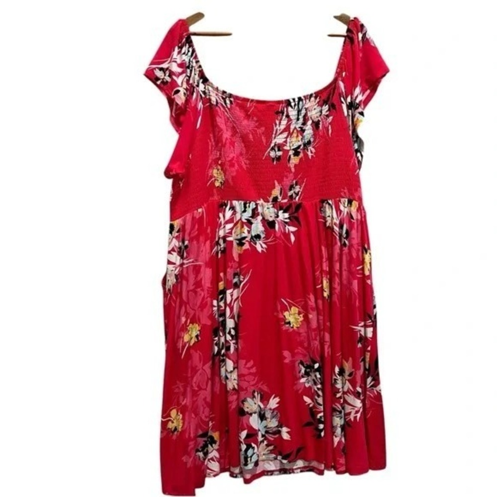 Torrid Size 4 Pink Floral Super Soft Knit Dress NWT